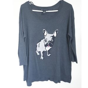 Lane Bryant 14 16 Dog graphic blouse